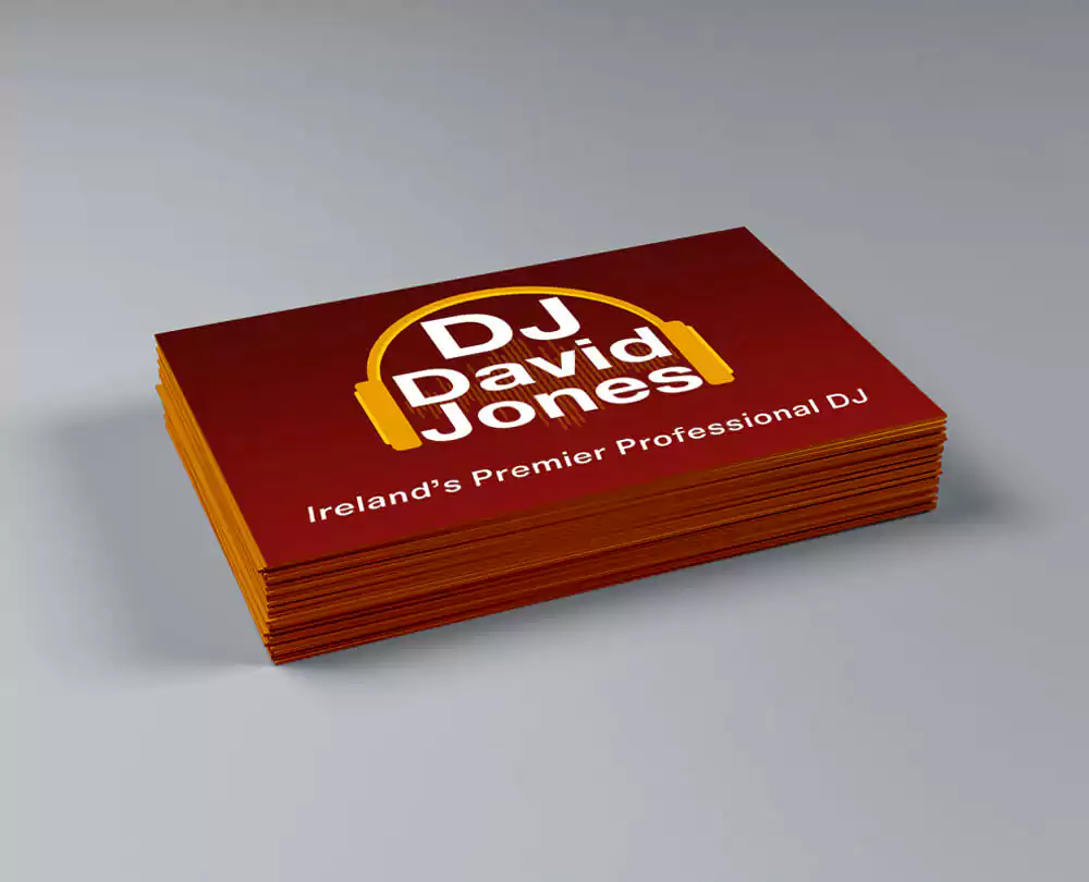 business card design dundalk bounce studios dj david jones castlebellingham